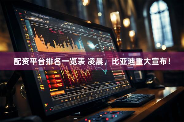配资平台排名一览表 凌晨，比亚迪重大宣布！